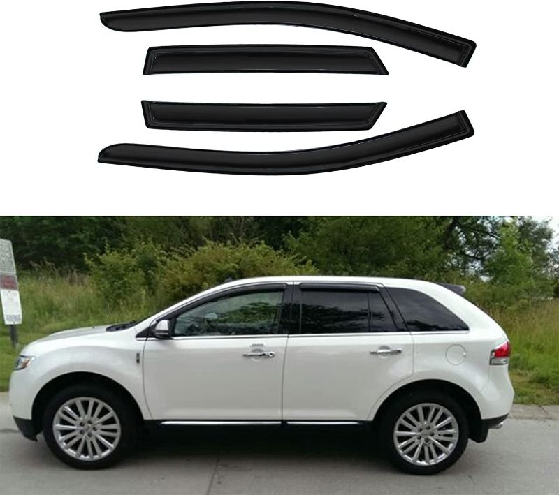 Photo 1 of D&O MOTOR Outside Mount Window Visor Sun Rain Guards Compatible with 2007-2014 Ford Edge 2007-2015 Lincoln MKX
