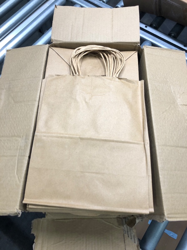 Photo 3 of Plain Medium Paper Bags with Handles Bulk