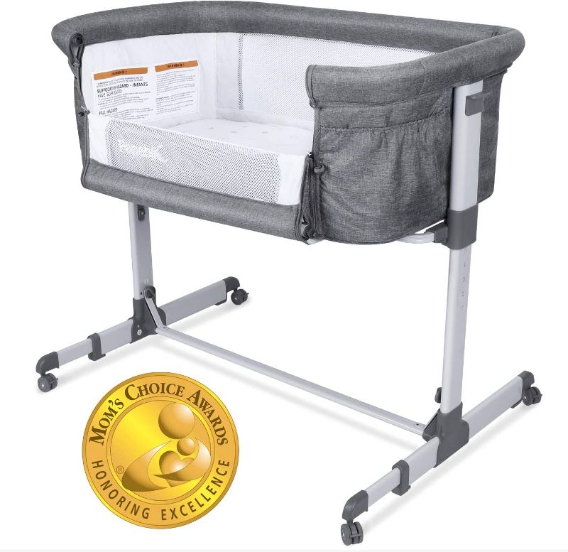Photo 1 of Papablic 2-in-1 Bonni Baby Bassinet & Bedside Sleeper, Grey
