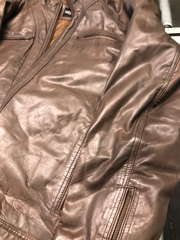Photo 3 of Milwaukee Leather SFM1860 Men's Lambskin Saddle Motorcycle Fashion Leather Jacket 4X-Large Brown