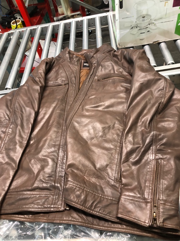 Photo 4 of Milwaukee Leather SFM1860 Men's Lambskin Saddle Motorcycle Fashion Leather Jacket 4X-Large Brown