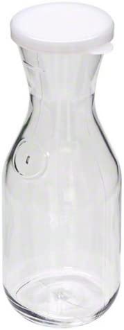 Photo 1 of 34 oz (1 Liter) Glass Carafe Beverage Bottles, 4-pack - Water Pitchers, Wine Decanters, Mixed Drinks, Mimosas, Centerpieces, Arts & Crafts - Restaurant, Catering, Party, & Home Kitchen Supplies
