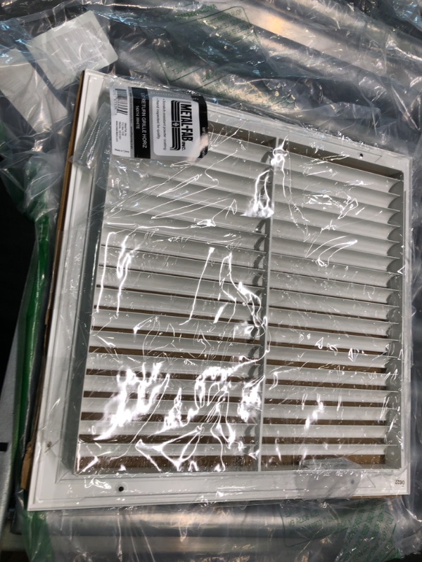 Photo 2 of 14" X 14" Aluminum Return Grille - Easy Air Flow - Linear Bar Grilles [Outer Dimensions: 15.5w X 15.5"h] 14 x 14
