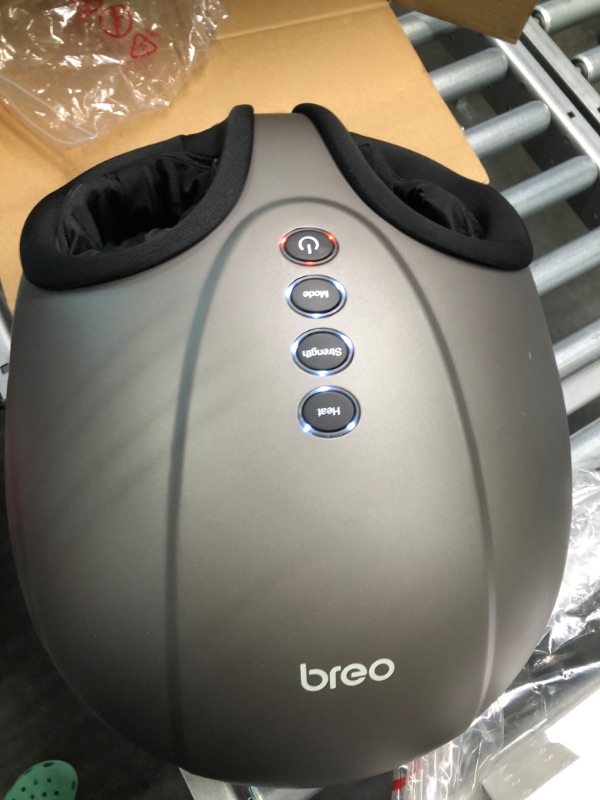 Photo 1 of Breo Foot Massager Machine with Heat, Shiatsu Deep Tissue Kneading, Rolling Massage for Relax, Fits Feet Up to Men Size 12
