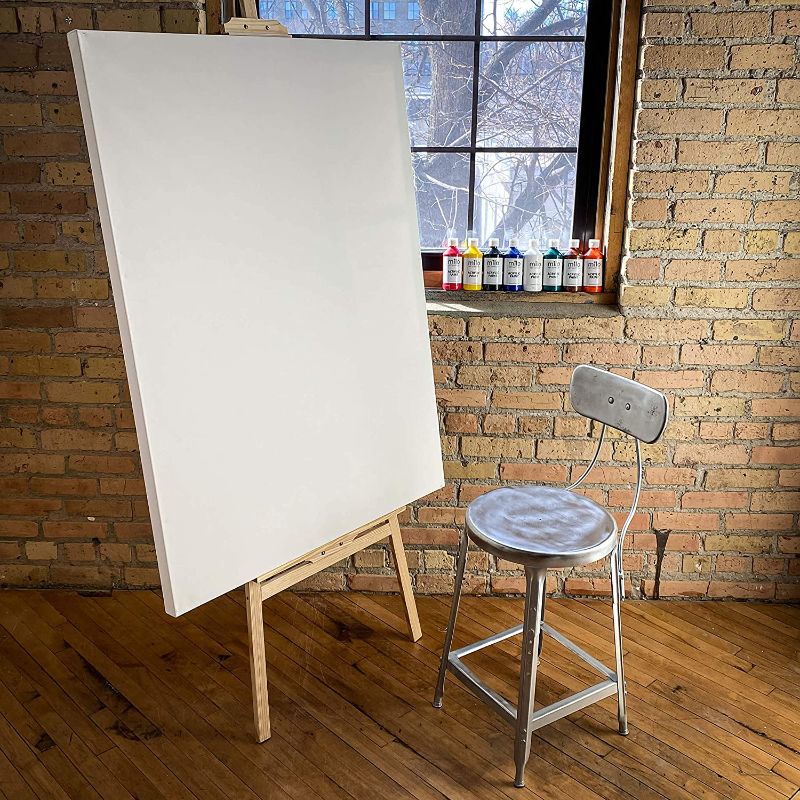 Photo 1 of Artist Canvas | 36x36 inches | 2 Pack | 1.5” inch Thick Gallery Profile | 11 oz Primed Large Canvases for Painting, Ready to Paint Art...