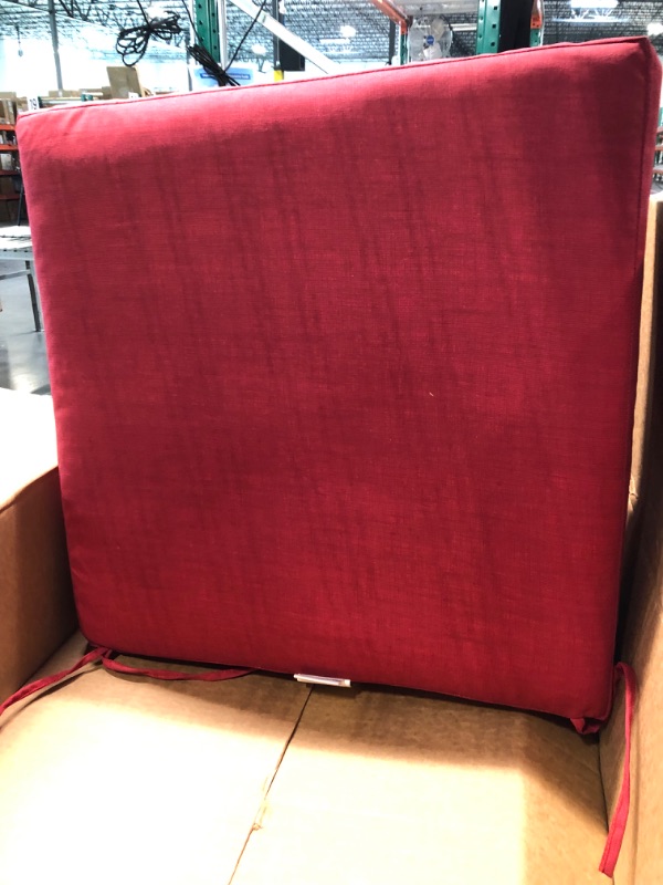 Photo 4 of Arden Selections Outdoor Deep Seating Cushion Set 24 x 24, Ruby Red Leala 24 x 24 Ruby Red Leala