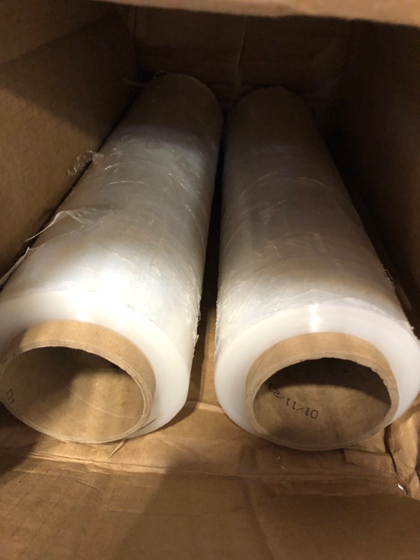 Photo 3 of PackageZoom 4 Rolls 18" x 1500 Ft Stretch Wrap Heavy Duty, Industrial Strength Shrink Wrap, 55 Gauge High Performance Stretch Film Replaces 80 Gauge Low Films, Clear Hand Stretch Wrap 18" wide x 1500 ft x 4 Rolls