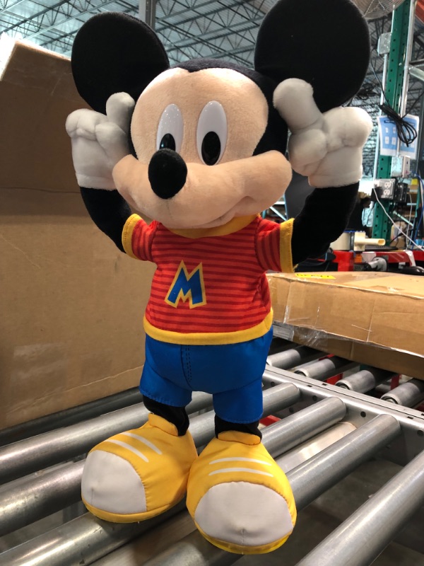 Photo 5 of Disney Junior Mickey Mouse Head To Toes Mickey Mouse Feature Plush Stuffed Animal, Motion, Sounds, And Phrases, Kids Toys For Ages 3 Up