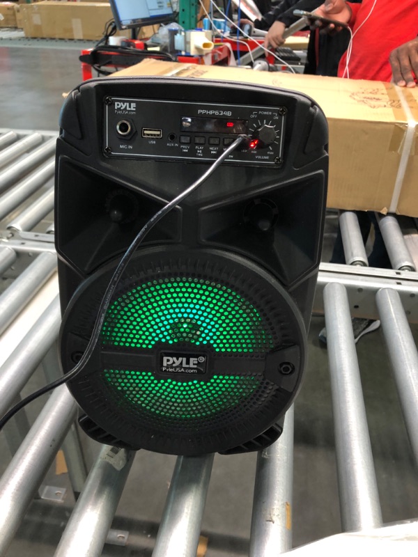Photo 6 of Pyle Portable Bluetooth PA Speaker System - 240W Remote PPHP634B & -Pro Includes 15ft XLR Cable to 1/4'' Audio Connection, Connector, Black, 10.10in. x 5.00in. x 3.30in. (PDMIC58) Speaker System 240W + 15ft XLR Cable