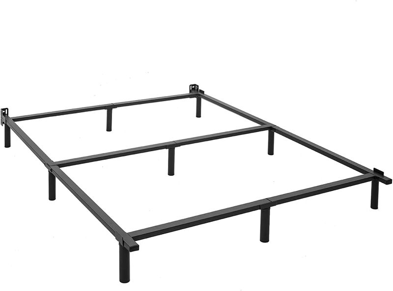 Photo 1 of Veezyo Metal Bed Frame Full - 9-Leg Base Black Metal Platform Bed , Tool Free Easy Assembly for Box Spring and Mattress 3000LBS (Full)
