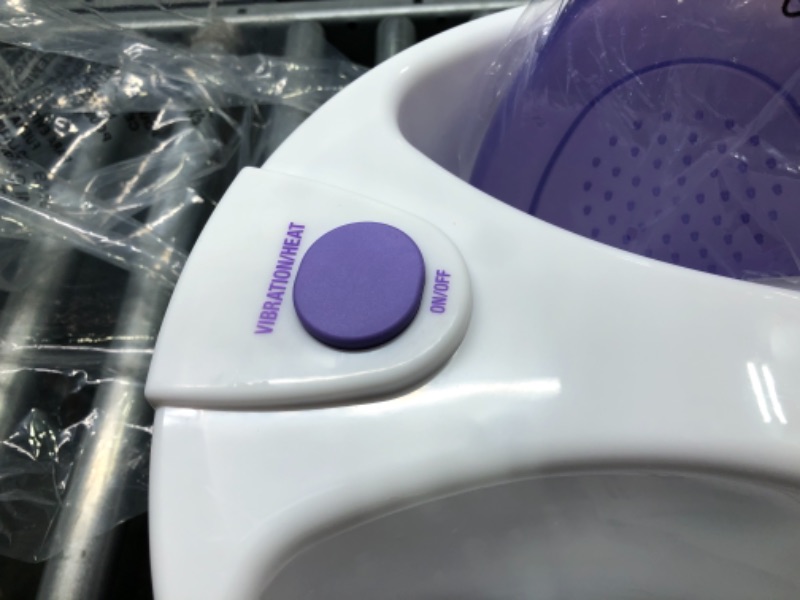 Photo 5 of Conair Soothing Pedicure Foot Spa Bath with Soothing Vibration Massage, Deep Basin Relaxing Foot Massager with Jets, Purple/White