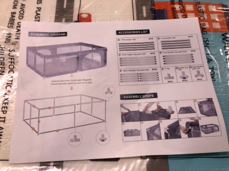 Photo 1 of Baby Playpen with Mat, 79x59" LEHOM Large Playpen for Babies and Toddlers, Safety Infant Activity Center Baby Play Pen Fence Sturdy Baby Playard Kids Play Yard Area with Zipper Gate (Grey)
Visit the LEHOM Store