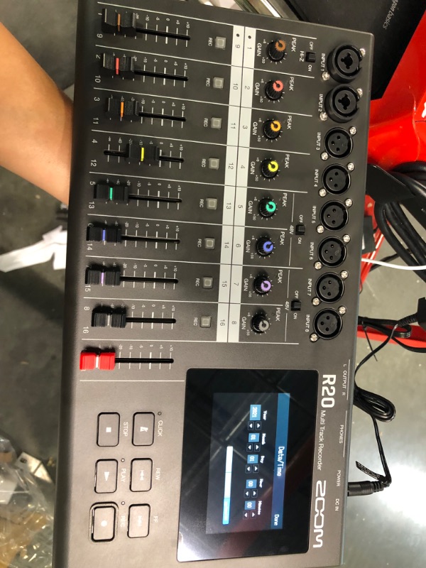 Photo 4 of Zoom R20 Multi Track Tabletop Recorder, with Touchscreen, Onboard Editing, 16 Tracks, 6 XLR Inputs, 2 Combo Inputs, Effects, Synth, Drum Loops, and USB Audio Interface.
