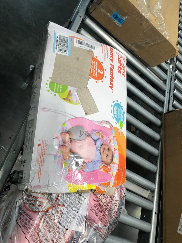 Photo 1 of Bright Starts Fanciful Fantasy Unicorn 3-Point Harness Vibrating Baby Bouncer with -Toy bar