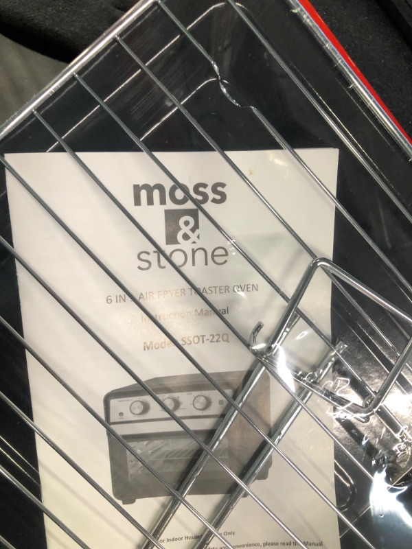 Photo 1 of Air Fryer Oven, 6-in-1 Toaster Oven 23 Quart, Airfryer Toaster Oven For Roast, Bake, Broil, Stainless Steel Accessories Included, Convection Oven Countertop (Black) By Moss & Stone.