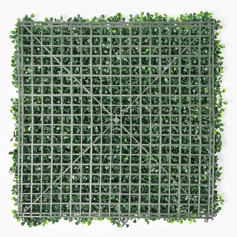 Photo 6 of Artificial Plant Hedge Panel Asparagus Grass Fake Plant Wall Faux Ivy Fence Lawn Decorative Backdrop Privacy Screen 6 pec