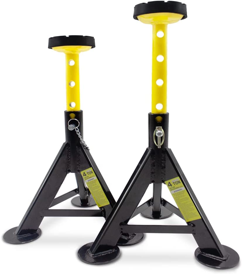 Photo 1 of BESTOOL Jack Stands 4 ton, Jack Stand with Security Locking Pins 8,000 lbs Capacity, 2 Pack (Black)