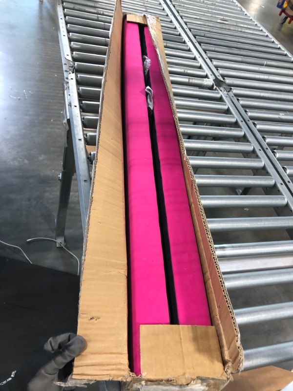 Photo 2 of ZELUS 8' Folding Gymnastics Balance Beam, Floor Balance Beam w/Carry Handles Anti-Slip Base for Kids, Beginners & Professional Gymnasts 8 ft Pink