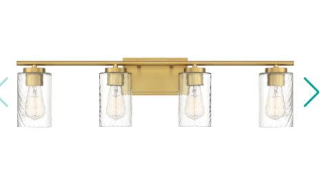 Photo 1 of 4 Light 32" Wide Bathroom Vanity Light with Swirl Glass Shades