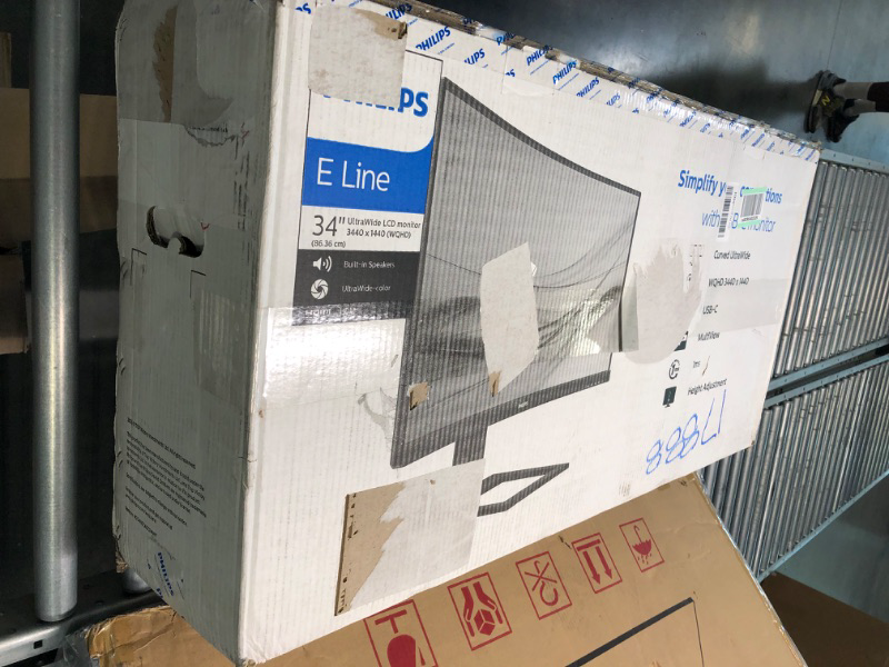 Photo 1 of PHILIPS 346E2CUAE 34" Curved Frameless, UltraWide QHD 3440x1440,100Hz, 121% sRGB, 1ms MPRT, USB-C Charging, MultiView PIP/PBP, Height Adjustable, 4Yr Advance Replacement, Black