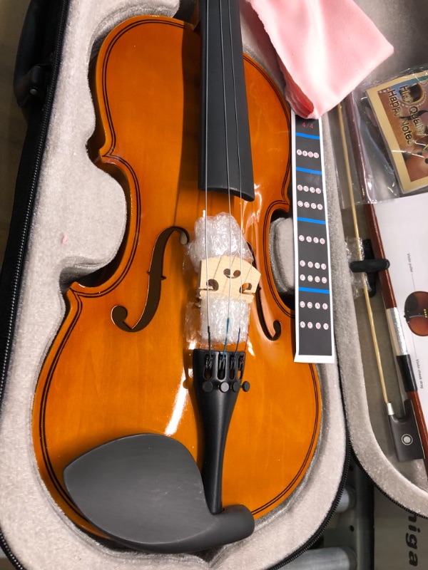 Photo 6 of DEBEIJIN Adults Kids Violin - Premium Violin for Kids Beginners - Ready To Play 4/4 Violin - Handcrafted Student Beginner Violin