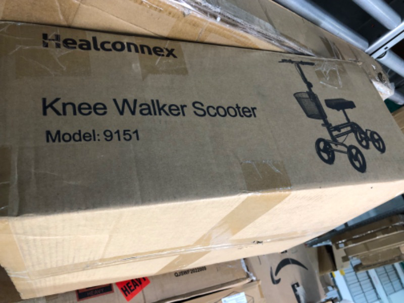 Photo 1 of Healconnex Knee Scooter?Steerable Knee Walker, Economical Knee Scooter for Foot Injuries Best Crutches Alternative Black