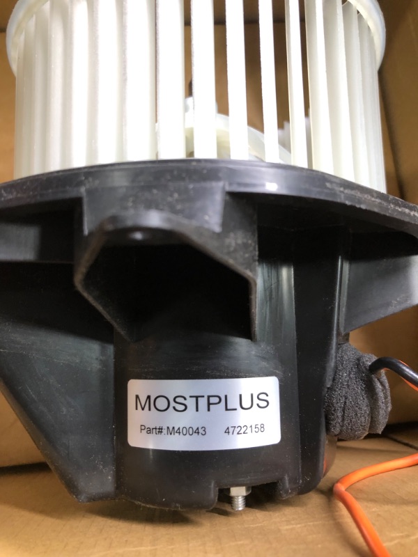 Photo 5 of MOSTPLUS HVAC Heater Blower Motor with Fan Cage Compatible with 2010 2011 2012 2013 2014 2015 International Harvester Lonestar ProStar 3599581C2
-appears new open box-
