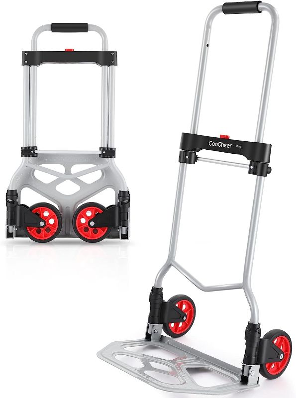 Photo 1 of 265LB Capacity Hand Truck - Heavy-Duty Folding Cart for Easy Storage and Transport