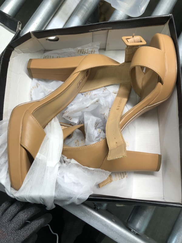 Photo 2 of IDIFU 5 inch Platform Heels for Women IN5 Sabrina Sandals Chunky High Heels Ankle Strap Sexy Elegant Shoes at Wedding Bridal Evening Party