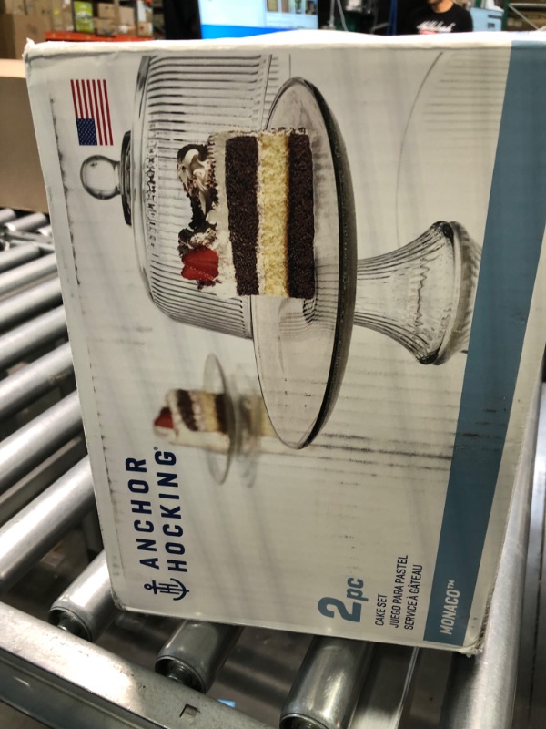 Photo 1 of Anchor Hocking Monaco Cake Set, STD, Crystal