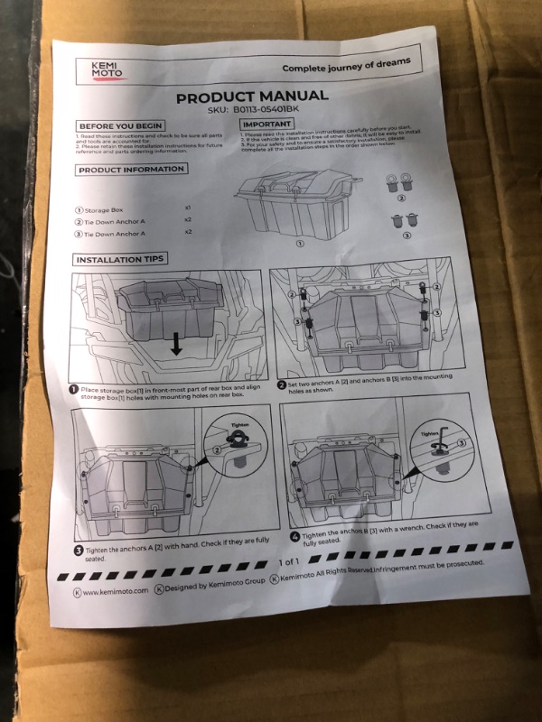 Photo 2 of kemimoto PRO XP Cargo Box Compatible with RZR, 73 QT Rear Storage Bed Box Compatible with Polaris RZR PRO XP / 4 2020 2021 2022 2023
brand new!!!
