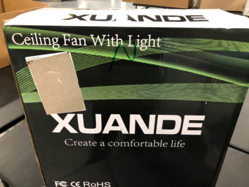 Photo 5 of XuanDe Ceiling Fans with Lights and Remote Quiet, 20" Enclosed Ceiling Fans with Lights Modern Low Profile DC Motor 6 Gear Wind Speeds 3 Colors Stepless Dimming for Bedroom, Kitchen, Living Room