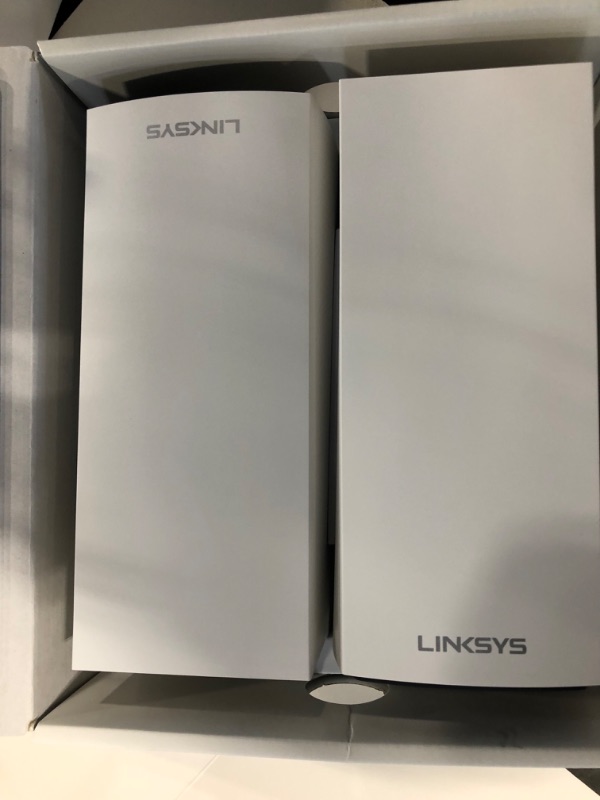 Photo 3 of Linksys MX12600 Velop Intelligent Mesh WiFi 6 System: AX4200, Tri-Band Wireless Network for Full-Speed Home Coverage, 8,100 sq ft (White, 3-Pack) WIFI 6 8100 Sq. ft - 120+ Devices