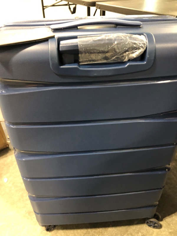 Photo 3 of Balelinko Hardside Luggage 3-Piece Set (20/24/28) Expandable Suitcase with 360°Double Spinner Wheels Polypropylene Hardshell Lightweight, Bonus Travel Umbrella Navy