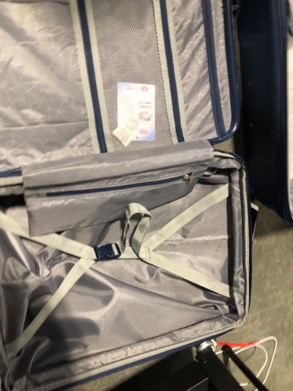 Photo 6 of Balelinko Hardside Luggage 3-Piece Set (20/24/28) Expandable Suitcase with 360°Double Spinner Wheels Polypropylene Hardshell Lightweight, Bonus Travel Umbrella Navy