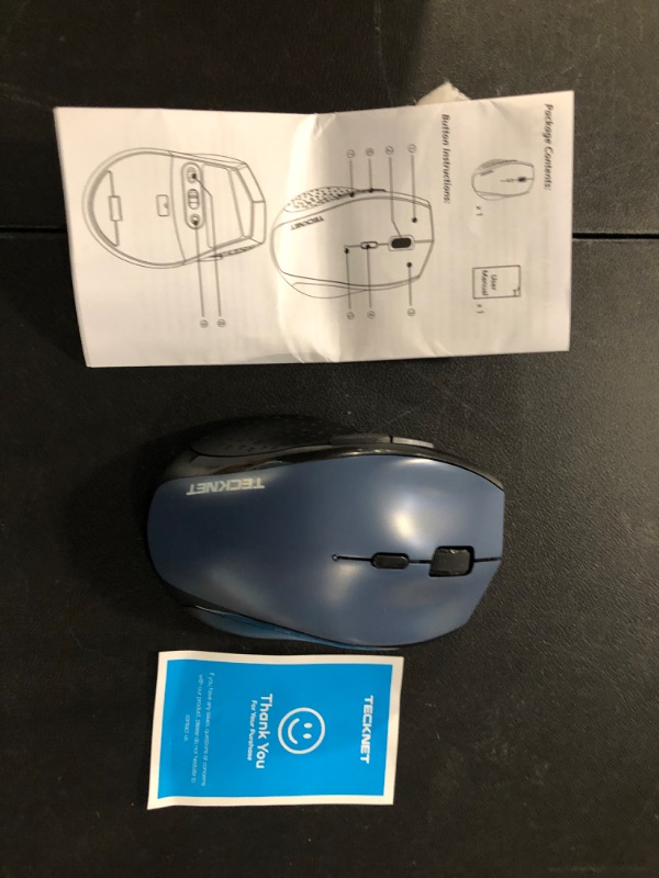 Photo 3 of Bluetooth Wireless Mouse, TECKNET 3200 DPI Computer Mouse, 24-Month Battery Life and 6 Adjustable DPI Levels, 6 Buttons Compatible with Ipad Pro/ Laptop/Surface Pro/Windows Computer/Chromebook-Blue