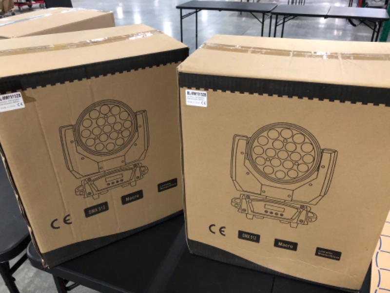 Photo 1 of Boulder Pro 19x15W Zoom Wash Moving Head with Variable White Warm White Plus Cool White 2in1 LEDs Ideal for Church, Theater, Studio, Stage,Events, etc… (2pcs Packed)