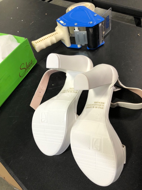 Photo 3 of Shoe Land SL-Cutesy Women's Chunky Platform Heeled Sandals Open Toe Ankle Strap Dress Pumps Shoes Size 9