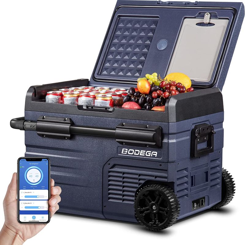 Photo 1 of ?Upgraded?BODEGA 12 Volt Car Refrigerator, RV Car Fridge Dual Zone APP Control, Portable Freezer,37 Quart (35L) -4?-68? RV Electric Compressor Cooler 12/24V DC and 100-240V AC for Outdoor, Camping, Travel, RV
