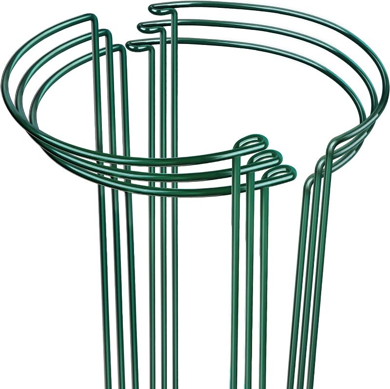 Photo 1 of 6 Pack Plant Support Plant Stakes, LEOBRO Peony Cages and Supports, Peony Supports Garden Stakes Plant Cage Plant Support Stakes for Outdoor Plants, Peony Tomato Flower Indoor Plants, 9.8" W x 15.7" H
