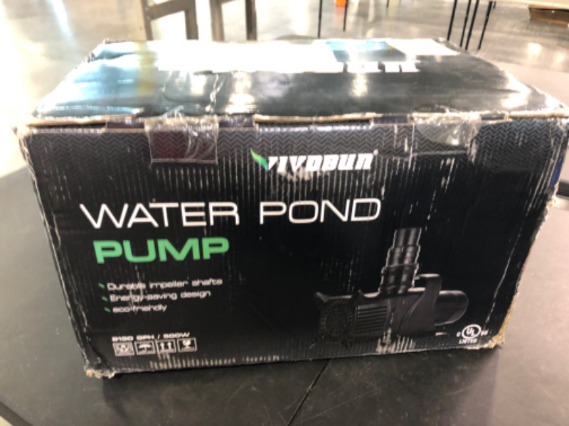 Photo 7 of VIVOSUN 8190 GPH Submersible Water Pump, 500W Pond Pump, Ultra Quiet Aquarium Pump with 29.5FT Lift Height for Pond, Waterfall, Fish Tank, Statuary, Hydroponic