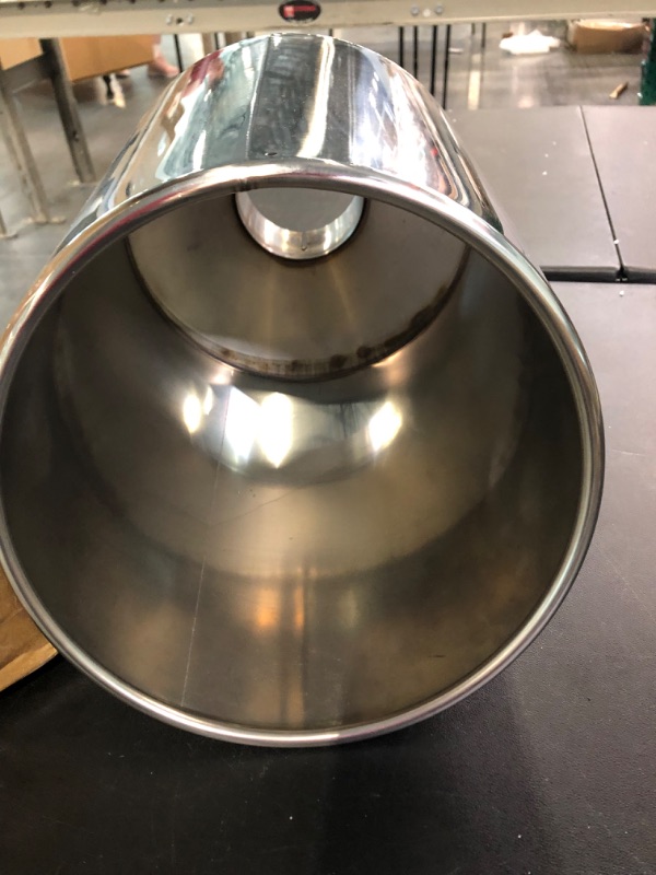 Photo 4 of LCGP 4" inlet Universal Diesel Exhaust Tip 10" outlet 18" Long Tail Tip, Polished & Rolled Angle Cut, Bolt-On,Stainless Steel Polished 4“x10"x18"