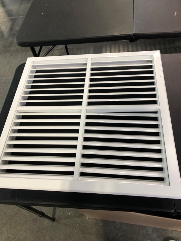 Photo 1 of 20"W x 20"H [Duct Opening Size] Steel Return Air Grille (AGC Series) Vent Cover Grill for Sidewall and Ceiling, White | Outer Dimensions: 21.75"W X 21.75"H for 20x20 Duct Opening
