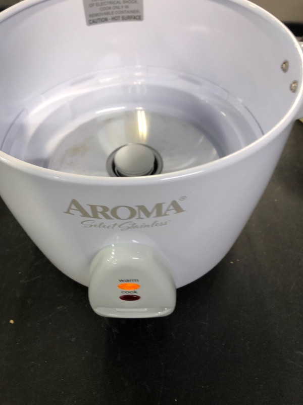 Photo 2 of Aroma Housewares Select Stainless Rice Cooker & Warmer with Uncoated Inner Pot, 14-Cup(cooked) / 3Qt, ARC-757SG 14-Cup(cooked) / 3Qt. Rice Cooker