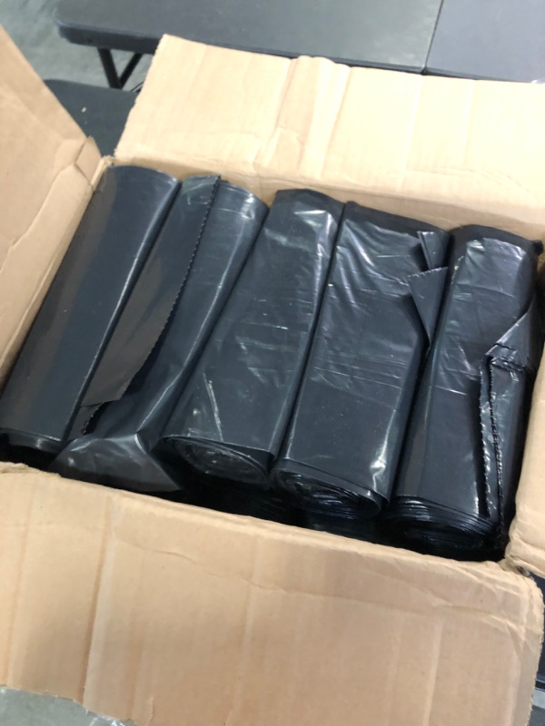 Photo 3 of Plasticplace 95-96 Gallon Garbage Can Liners ? 1.5 Mil ? Black Heavy Duty Trash Bags ? 61” X 68” (50Count) (W95LDB15) Black 1 Count (Pack of 50)