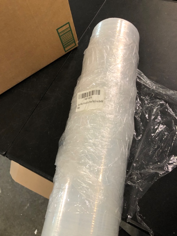 Photo 2 of Stretch Wrap Industrial Strength Extra Thick 18" 1100 SqFt 80 Gauge (20 Micron) Clear Cling Plastic Pallet Supplies Durable Self-Adhering Packing Moving Packaging Heavy Duty Shrink Film Roll 1 Pack Clear