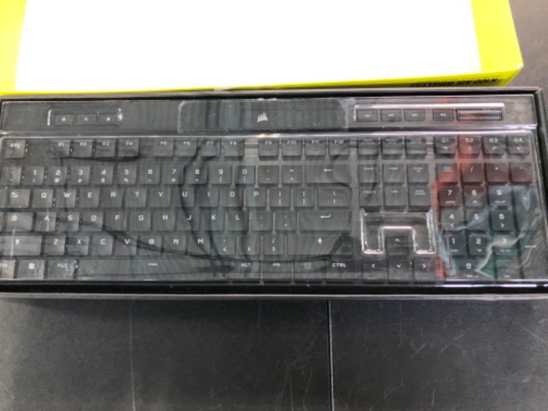 Photo 2 of Corsair K100 AIR Wireless RGB Mechanical Gaming Keyboard - Ultra-Thin, Sub-1ms Slipstream , Low-Latency Bluetooth, Cherry MX Ultra Low Profile Keyswitches - NA Layout, QWERTY - Black K100 AIR WIRELESS CHERRY MX Ultra Low Profile Switches