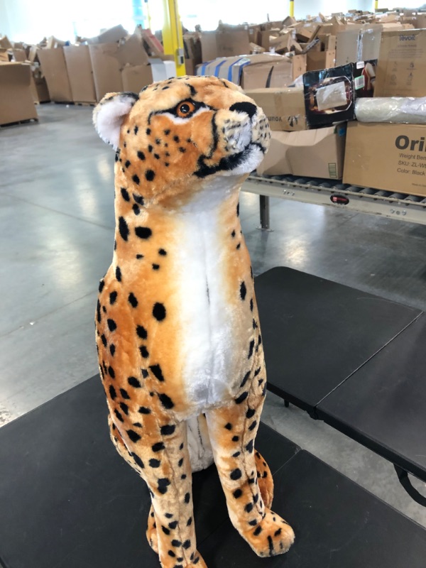 Photo 2 of Melissa & Doug Giant Cheetah - Lifelike Stuffed Animal (Stands Nearly 3 Feet Tall)