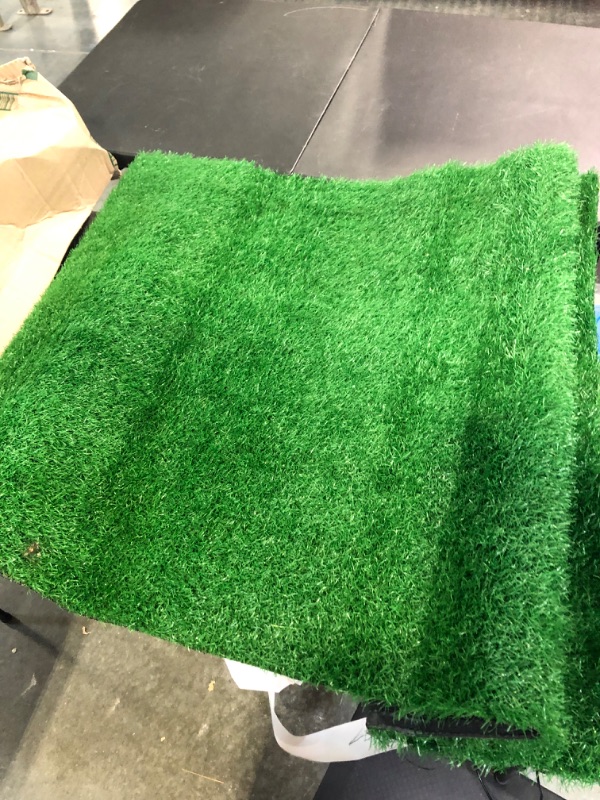 Photo 3 of Artificial Grass Puppy Pee Pad for Dogs and Small Pets - 50 x 32 Reusable 3-Layer Training Potty Pad with Tray - Dog Housebreaking Supplies by PETMAKER