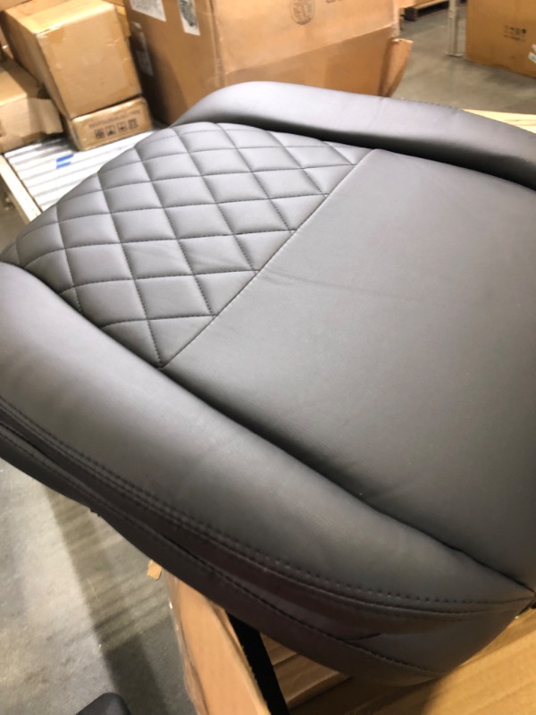 Photo 1 of Oline Ergonomic Executive Office Chair - Rolling Home Desk PU Leather Chair with Adjustable Armrests, 3D Lumbar Support and Blade Wheels - Computer Gaming Swivel Chairs (Black)
